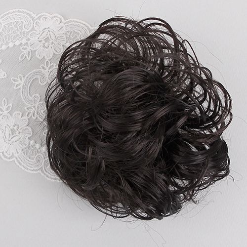 흑갈색/볼륨가발머리끈